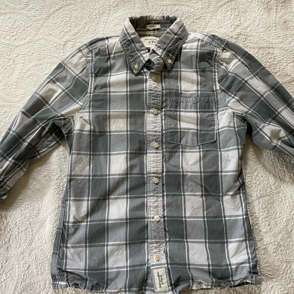 ABERCROMBIE & FITCH PLAID DRESS SHIRT